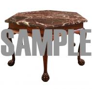 Artisan Crafted Chippendale Table with Marble Top, 18th Century