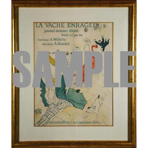 Henri de Toulouse-Lautrec "La Vache Enragee" iconic vintage poster by Toulouse-Lautrec 1896