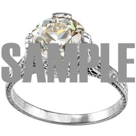 Edwardian 2.21 Carat Old European Cut Diamond Platinum Engagement Ring