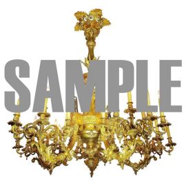 Large French 19th Century Louis XV Style Ormolu Chandelier with Playful Children