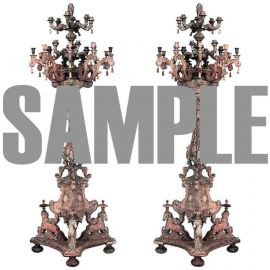 19th Century Pair of Baroque Torchiere